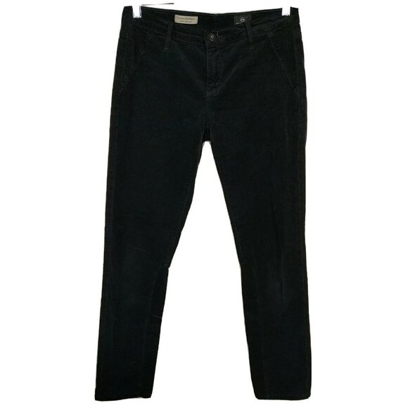 Adriano Goldschmied AG Stevie Slim Ankle Jodhpur Corduroy Pants Size 28 Black - Picture 1 of 11